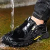 Laarzen waterdichte werkschoenen mannen 6kV geïsoleerde elektrische schoenen anti -vergaandende mannen veiligheidsschoenen laarzen plastic teen antismash werklaarzen