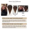 Toppers Haircube% 100 Remy İnsan Saç Toppers Orta Parça Koyu Kahverengi İnsan Saç Parçaları İncelandıran Kadınlar İçin Saç Klibi Toppers 12in