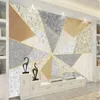 Wallpapers Milofi Grande Papel de Parede Mural Personalizado 3D Minimalista Geométrico Puzzle Fundo