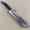 Coltello pieghevole Flipper di alta qualità D2 Lama Tanto satinata Maniglia in acciaio inossidabile CNC Cuscinetto a sfere Coltelli tascabili EDC aperti rapidamente Attrezzo esterno