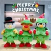 Dancing Snowman Elk Doll Childrens Electric Plush Toys Christmas Gift 240325