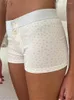 Women's Shorts Casual Loungewear High Elastic Waist Buttons Short Pants 2024 Summer Striped Floral