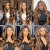 Ombre Highlight Bundles Human Hair Body Wave s Brazilian P427 Honey Blonde Colored 240327