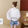 Womens Jackets Summer Casual Solid Baseball Short Jacket New Women Transparent Thin Loose Bomber Zippers Cardigan Sunsn Coat Drop Deli Dhapk