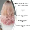 Perruques 7jhh perruques ombre blonds à rose longs perruques blondes ondulées pour les femmes cosplay Cosplay amour chaud coiffure synthétique lolita perruques résistantes à la chaleur