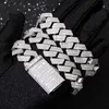 Gioielli personalizzati di alta qualità 20mm 925 sterling argento vvs baguette moissanite diamond glacciata catena di collegamenti cubani per uomini