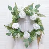 Decorative Flowers 1PC Home Wedding Valentine's Day Birthday Mother's Party Decoration Simulation Rose Flower Green Series