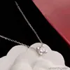 Top Luxury Fine Original 1to1 Collier de créateur pour femmes Collier de tête de vache diamant Single Carter 925 Sluffing Silver plaqué 18 carats incrusté de bijoux en diamant