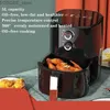 Air Fryers 5L Tragbare Luft Fritteuchter 220 V/1350W Bierkapazität Rauchloser Luftofen Haushalt undurchsichtiger elektrischer Fritteusen JTG-01 Küchenutensilien Y240402