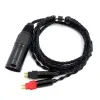 액세서리 4pin XLR HD600 HD65 HD650 HD580 헤드폰 OFC 스플리터 케이블 고주파 와이어 용 균형 잡힌 교체 업그레이드 케이블