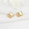 Colares 10pcs Charms Pingente Connector for Women DIY Acessório para colar Bracelet Gold Copper Zirconia High Fashion
