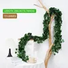 Fleurs décoratives 12 pcs 200 cm vert vigne soie lierre artificiel suspendu feuille guirlande plante grimpante maison mariage salle de bain jardin décoration