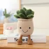 Plantes succulentes en pot souriantes, décoration du salon, de la maison, cœur de fille, jouet en peluche mignon pour décoration de personnes âgées