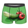 Caleçons nourriture Porno concombre conception drôle culotte en coton sous-vêtements pour hommes imprimé Shorts Boxer slips