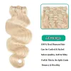 Extensies 10st/160g donkerbruin golvend clip-in haarextensions drievoudige inslag body wave remy clip-in echt menselijk haar extensions volledige hoofdclips