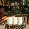 Candle Holders Pine Cone Holder Windows Stand Rural Festival Alloy Branch Candlestick Centerpiece