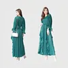 Повседневные платья Miyake Fold 2024, весеннее тяжелое кружевное платье лотоса, однотонная модная высококачественная атмосферная юбка с круглым вырезом