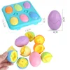 Giochi per bambini Smart Eggs Montessori 3D Puzzle Shape Matching Toys Educational Toys per i bambini Apprendimento Early Math Toys Montessori