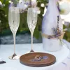 Verres à vin LASODY Cristal Flûtes à Champagne Argent Mariage Mr Mme Toast Tasses Coffrets Cadeaux Pour Les Couples De Fiançailles