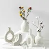 Vases Porcelain Vase Nordic Ceramic Home Decoration Ornaments Crafts Vegetarian Flower Office Art Wedding Decor