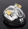 Appareil CB Plastique Clear Lucite Bowl Bell Pinis Lock pour hommes Bondage Cock Cage Cage Sex Produits de la meilleure qualité