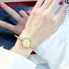 Montre-bracelets Yikaze Women Bracelet Watch Small Gold Bangles Montres en acier inoxydable Retro Robe Horloge de bracelet en acier inoxydable
