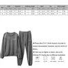 Home kleding herfst winter vrouwen pyjama's pakken pakken bont lange mouw slaapkleding flanel warm fluweel schattige tops en broek slaap huiskleding