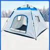 Tents And Shelters Outdoor Portable Cotton Double Door Tent Camping Supplies Window Fishing Nature Hiking Trip 4-5 People