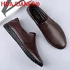 Casual Shoes Brand Man Leather Slipons 2024 Spring Summer Male Dress Shoe High Quality Men's Loafers Comfy Business Formal Footwear