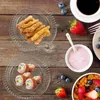 Disposable Dinnerware 10 Pcs Plates Plastic Trays Household Fruit Holder Multi-function Snacks Serving Handle Dried