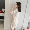 Pyjamas Women's Summer Gathts Silk Sexig Ice Silk Embroidered Sling Nightgown Nightgown Two-Piece Home Clothes Set