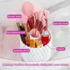 Storage Boxes 2Pcs Makeup Brush Holder Dustproof & Waterproof Make Up Organizer With Lid For Vanity And Bathroom