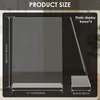 Ramki 3PCS Uchwyt znaków akrylowych Clear A4 Stojak Slanted Menus Flyer Desktop Wyświetla