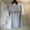 24SS早春のメンズデニムシャツショーツイタリアパリメンズハイストリートファッション半袖OS Tシャツ夏の通気性ティーZL0402