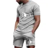 Chándales para hombres 2024 Conjunto de verano Ropa deportiva de moda Camiseta de manga corta Pantalones cortos deportivos Ropa casual para correr