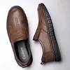 Casual Shoes Men's Business Leather Moccasin Breattable Loafers bekväma för män 2024 Summer Sneakers