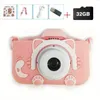 Mini Camera Kids Toys for Boysgirls Digital Toddler med video med 32 GB SD -kort födelsedagspresenter 240319