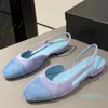 10A Nouvelle Arrivée Femmes Sandales Slingback Ronde Bout Fermé Designer De Piste Plat Avec Glissement Sur 2024 Nouvelles Couleurs Femmes Robe Sandales De Créateur