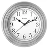 Zegary ścienne 9 -calowe srebrne okrągłe prostocie analogowe CA Clock Dekoracja salonu Łatwa do powieszenia przydatna w biurze kuchennym w sypialni
