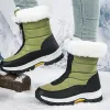 Boots Women's Shoes for Winter Plush Snow Boots Mid Calf Boots Outdoor Anti Slip Hiking Shoes Warm Waterproof Fashion Botas Mujer 2023