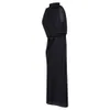 Kadınlar için Sıra Kolsuz Elbise 2024 İlkbahar/Yaz Stili Doku ve Tasarım Sensyonu Benzersiz Eğik A-Line Etek Küçük Elbise