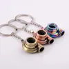 Mini Turbo Turbocharger Keychain Spinning Turbine Key Chain Ring Keyfob Keyring Car Keyring Car Refitting Metal Pendant keychain