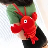 Criativo novo lagostim brinquedo de pelúcia bolsa de ombro bonito menina dos desenhos animados crossbody saco venda quente