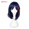 Peruker lemail peruk 40 cm/15.74 tum kill la kill ryuuko matoi cosplay peruks blandad färg värmebeständig syntetisk hår perucas cosplay peruk