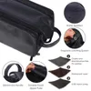 PU Leather Toiletry Bag for Men Women Makeup Cosmetic Bag Dopp Kit with Large Capacity Waterproof Shower Bag for Travel Business 240327