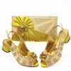 Dress Shoes Doershow Beautiful And Bag Set African Sets 2024 Italian Shoe Decorated With Rhinestone High Quality! SSD1-21