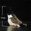 Jambul Plush Toy RedWhiskered Bulbul Plushie Tit Toys Lifelike Birds Stuffed Animals Simulation Doll For Kids 240321