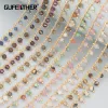 Bracelets Gufeather C82, accessoires de bijoux, pass de passe, sans nickel, plaqué or, pierre naturelle, fabrication de bijoux, collier de chaîne de bricolage, 1 m / lot