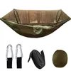 Automatisk Quickopening Mosquito Net Hammock Outdoor Camping Pole Swing Antirollover Nylon Rocking Chair 260x140cm 240325