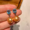 Dangle Earrings SINZRY Elegant Dress Party Costume Jewelry Simulated Gemstone Shell Pearl For Female